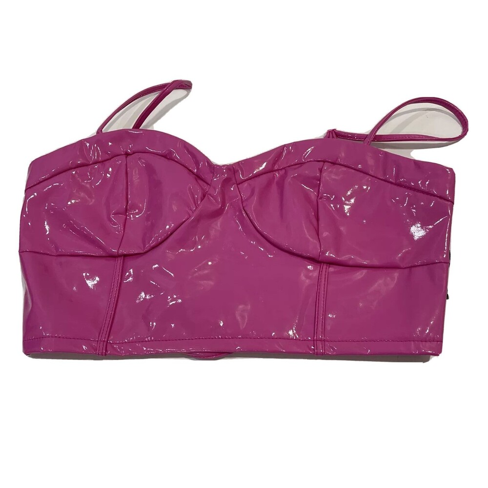 NaaNaa Crop Top Pink Tie Back Sleeveless Size 8